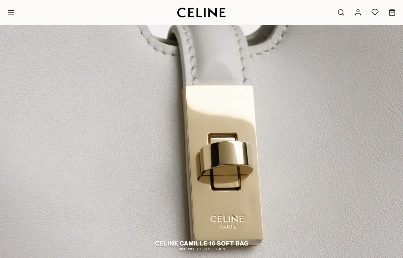 Redesigned Celine homepage
